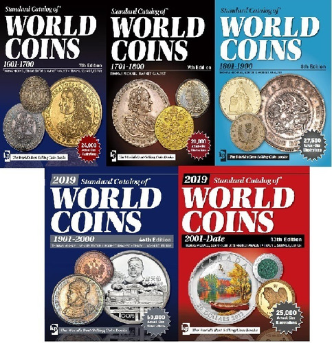Catalogo Krause Monedas Del Mundo 5 Tomos 1601 A 2017