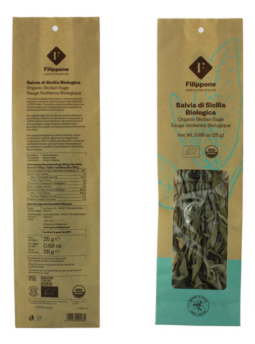 Salvia Seca Orgánica 25 G Ramitas Fresca Y Fragante