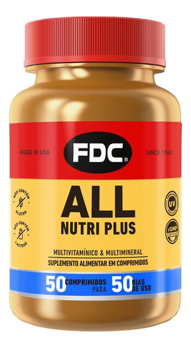 Suplemento Alimentar Fdc All Nutri Plus 50 Comprimidos