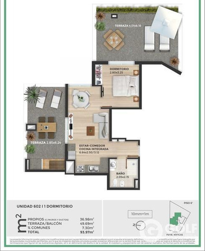 Imagen 9 de 23 de Vendo Apartamento De 1 Dormitorio, Terraza, Garaje Opcional, Próximo Al Shopping Tres Cruces