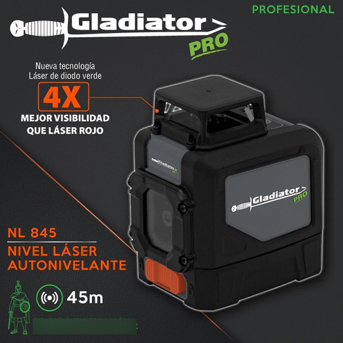 Nivel Laser Autonivelante Luz Verde 45mtrs 360grados+estuche