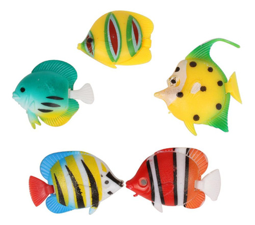 5pcs Artificial Movimiento Flotante Peces Flotantes Acuario