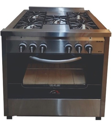 Cocina A Gas Usman Win Up 4006 85cm 5 Hornallas Puerta Visor