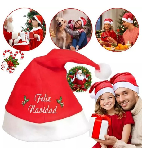  Gorrito Gorro Feliz Navidad Papa Noel Fiesta Navideña X1