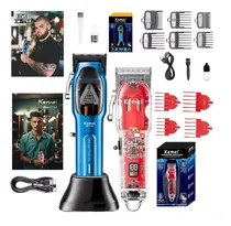 Comprar Combo Cortadoras Cabello Kemei X2 Km-1763 Azul+ Km-1761 Roja