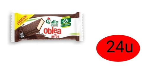 Oblea De Arroz Gallo Tipo Rhodesia Chocolate X 24u Sr Goloso