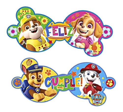 Banderín Feliz Cumple Paw Patrol