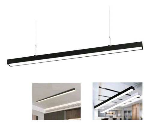 Lampara Colgante Lineal 120cm 24w Colgante /sobrepuesta