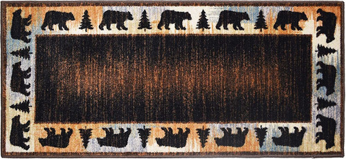 Alfombra Decorativa De Oso Errante, 30x46, Marrón