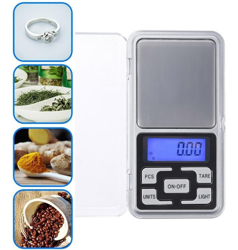 Balanza Digital De Precision 500g / 0.1g Lcd C/ Luz Portable