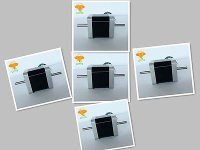 Imagen 1 de 5 de 5pcs Nema17 Motor De Escalonamiento 75oz. En 2,5 Doble Eje 4