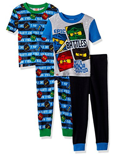 Pijama Lego Ninjago Big Epic Battle Para Niños, 4 Piezas, 2