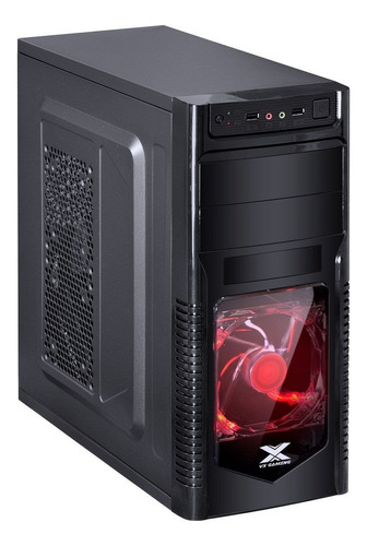 Gabinete Vx Gaming Orion Com 1 Fan Led Vermelho Acrilico