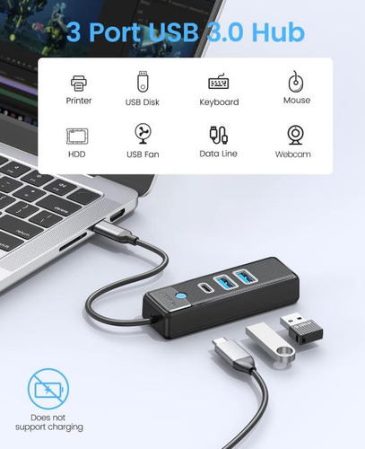 Orico Hub Usb-c 3.1, Concentrador A 3 Puertos Usb