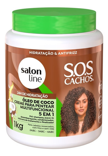Coco Sos Cachos Salon Line Kit Brilho Completo 7 Produtos