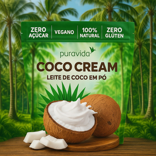 Suplemento Em Pó Leite De Coco Em Pó 100% Puro 1kg Puravida