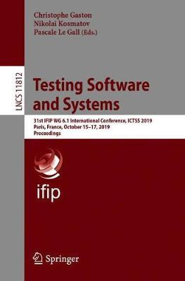 Libro Testing Software And Systems : 31st Ifip Wg 6.1 Int...