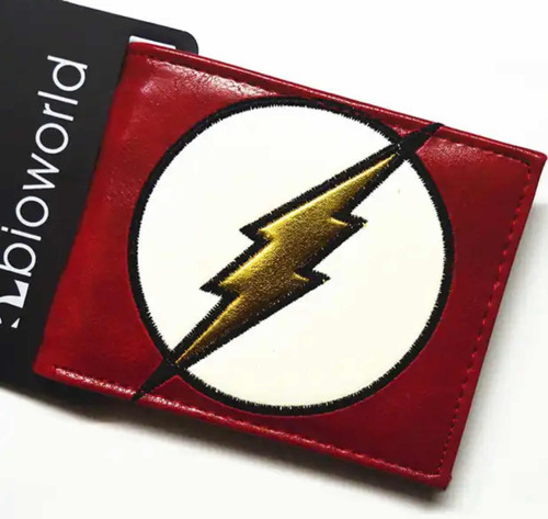Cartera Billetera Marvel Flash ,capitan America Logo Metal