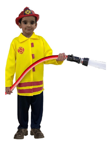 Traje De Un Bombero - Disfraces Bomberos - Disfraz Infantil Multicolor Talla 2 Años