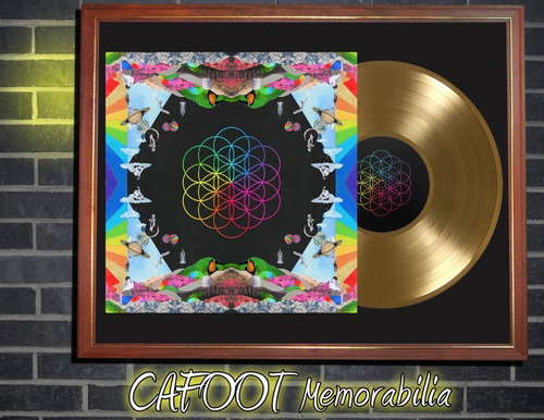 Coldplay A Head Full Of Dreams Tapa Lp Disco Oro En Cuadro