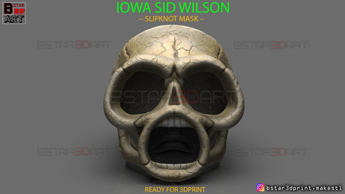 Imagen 1 de 3 de Máscara Iowa Sid Wilson - Máscara Slipknot - Hallow- Escult