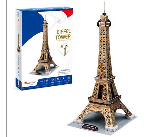 Cubic Fun Rompe 3d 67300 Torre Eiffel Paris 39 Piezas Regalo