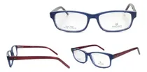 Comprar Lentes Monturas Azul Mate Brazos Rojos