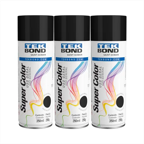 comprar Kit C\u002F3 Tinta Spray Tek Bond Secagem Rápida Cores