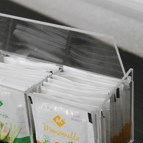 Caja Para Te Organizador Contenedor De Acrilico Con Tapa