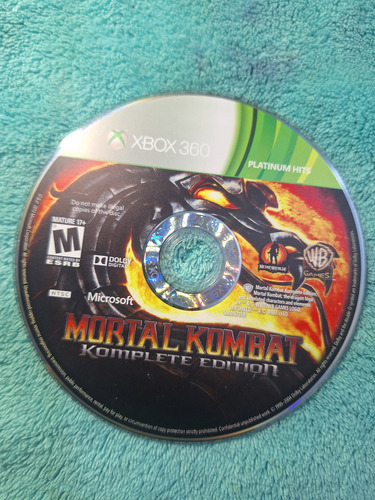 Mortal Kombat Complete Edition Xbox 360 Solo Disco (Usado)