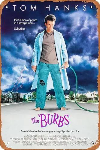 Targa Metallica Vintage Del Film The Burbs - Poster In Lamiera 30x20 Cm Per Decorazione Parete - Ideale Per Bar, Ufficio O Casa