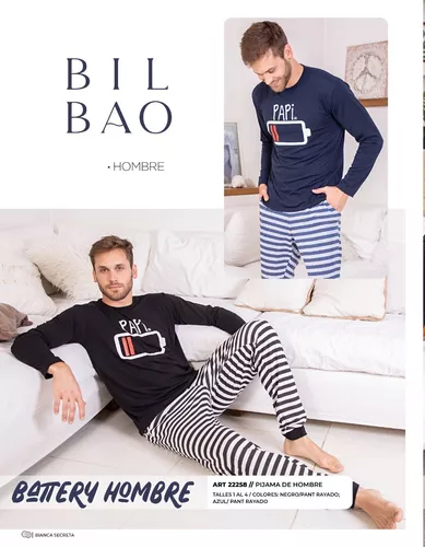 Pijama Hombre Invierno Combinado Bilbao By Bianca Secreta