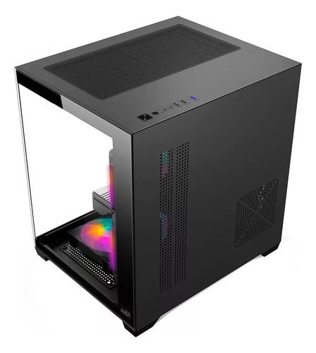 Gabinete Gamer Sentey A5 Micro 5 Coolers Rgb Negro