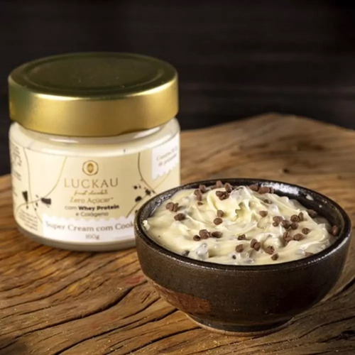 Imagem 2 de 8 de Creme De Super Cream Com Cookie Zero Açúcar Diet Luckau 160g