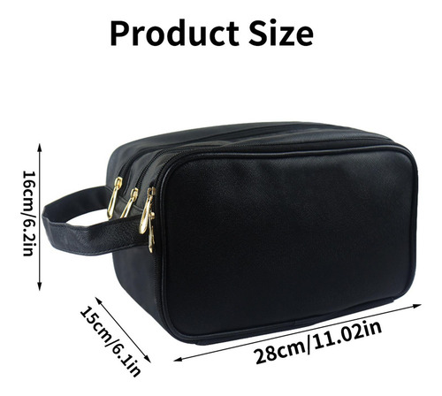 Bolsa De Higiene Pessoal Multifuncional De Couro Pu, À