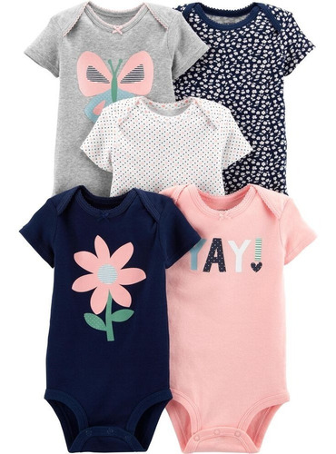 Set De 5 Bodys Carters Bebe Niña Niño 100% Original