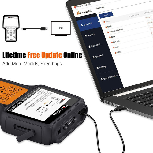 Foxwell Nt650 Elite Obd2 Escáner Tpms Dpf Airbag Reset .