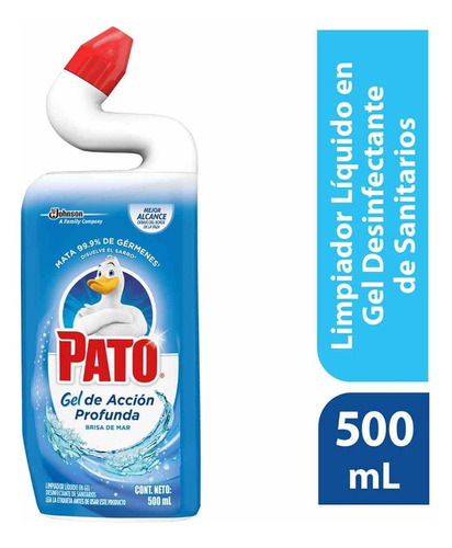 Limpiador De Baños En Gel Pato Desinfectante Brisa De Mar 500ml