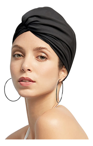 Gorro De Natación Elástico Para Mujer, Cubierta De Turbante