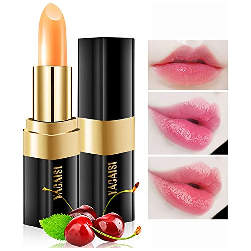 Yeweian 3pcs Jelly Clear Crystal Flower Lipstick Set, Kkcqv