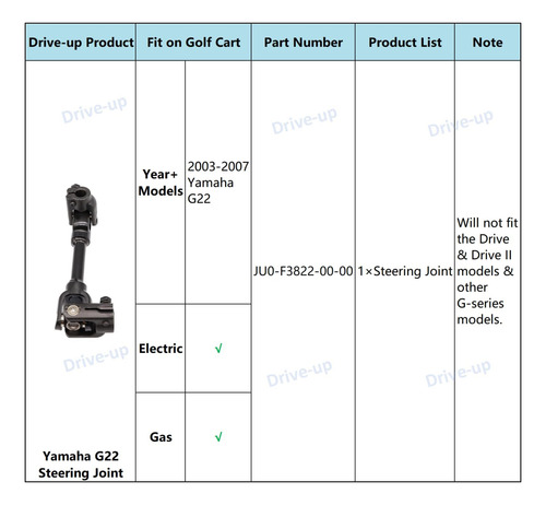 Junta De Dirección De Entrada Para Yamaha G22 Gass And Elect