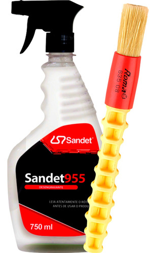 955 Spray Sandet Limpa Motor Remove Graxa Óleo + Pincel