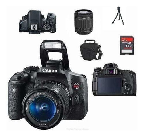 Canon T6i 18-55mm Is Stm 32gb Bolsa Tripe Nova