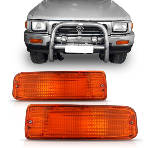 Par Pisca Seta Parachoque Hilux Srv 2002 2003 2004.