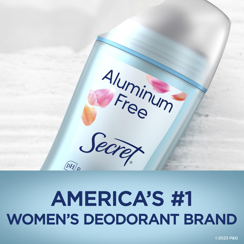 Desodorante Secret, Sin Aluminio, Sin Aroma A Rosas, 70 Ml,
