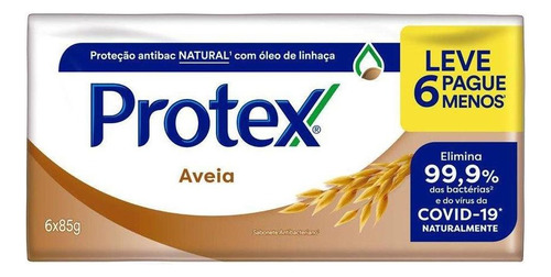 Sabonete Antibacteriano Em Barra Protex Aveia 85g Promo 6un