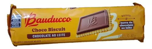 LaryShop - 2 Caixas Biscoito Choco Biscuit Chocolate Ao Leite Bauducco  Display 18x36g