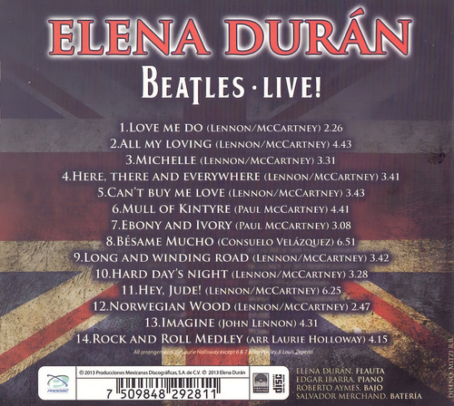 Elena Duran - Beatles Live - Disco Cd (14 Canciones)