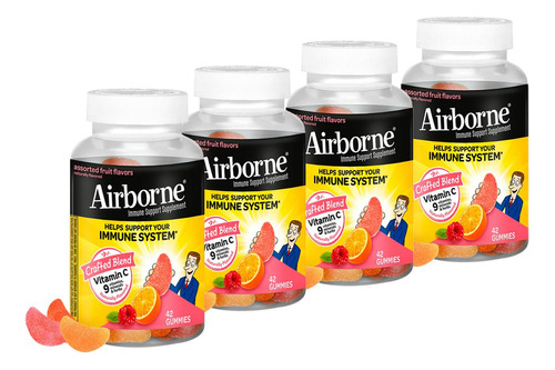 Airborne Gomitas Vitamina C 750mg Frutas 42 Gummies