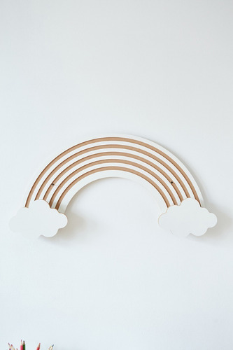 Imagen 6 de 8 de Perchero De Pared Arcoiris Escandinavo Nordico Infantil